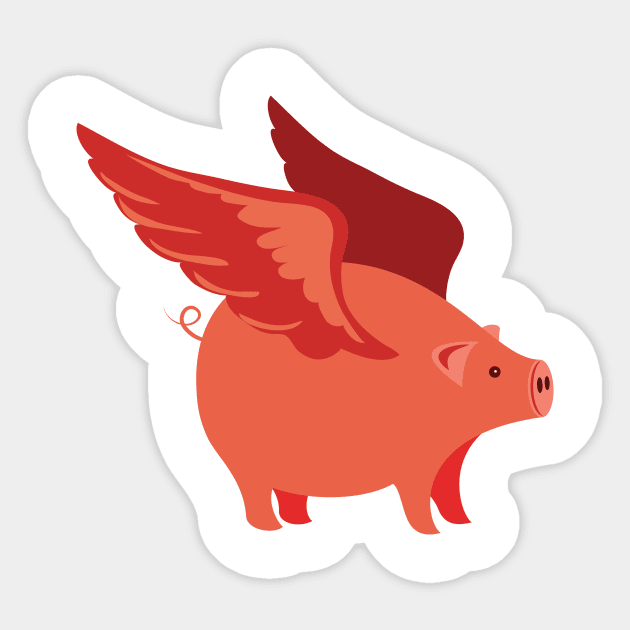 When Pigs Fly.... Sticker by SWON Design